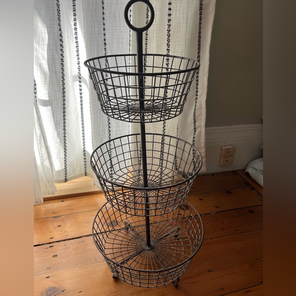 3 tier wire basket